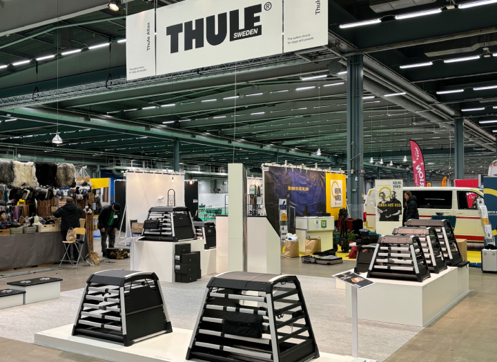 Premier for Thule Allax at the Stockholm Dog Fair in Sweden